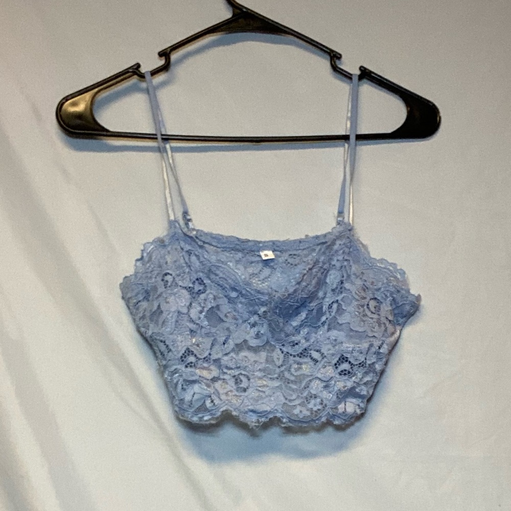 Blue lace tank